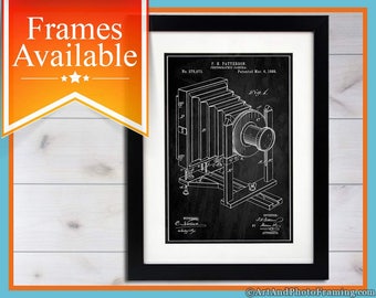 Camera Poster Print Camera Obscura Patent Print Photography Wall Art Camera Art Photographic Camera Decor Camera Print Photographer Gift