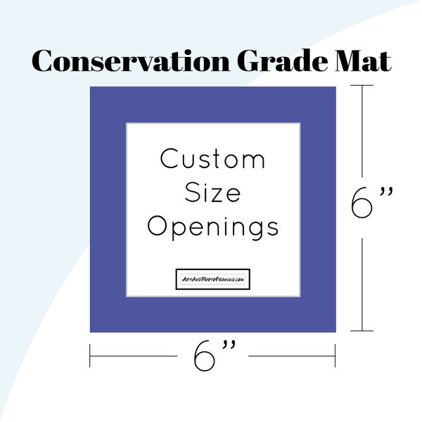 6x6 Mat Board - 6 x 6 Picture Frame Matboard for any size Photo