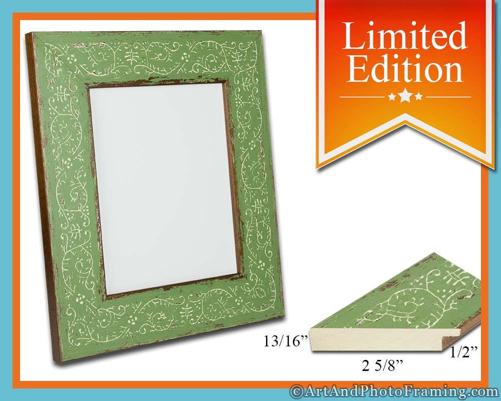 Rustic Picture Frame Irish Frame Green Frame Photo Frame Green Etsy
