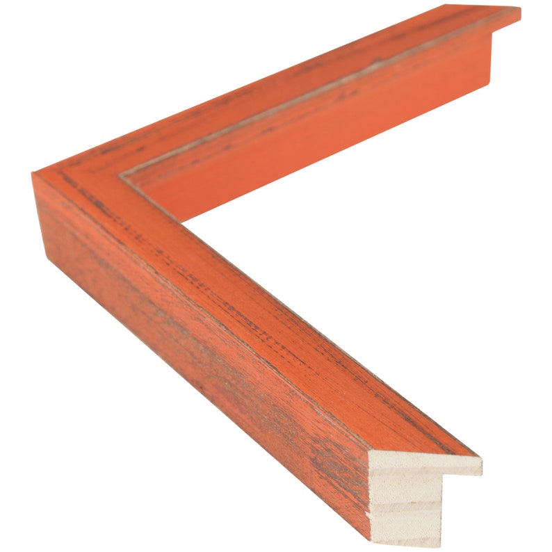 Orange Rustic Picture Frame Burnt Orange Wood Picture Frame - Etsy