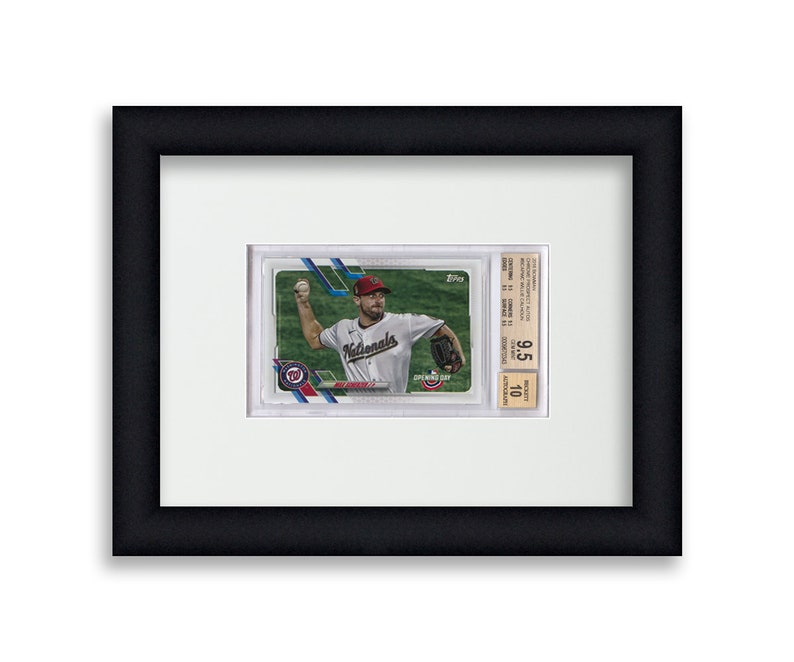 BGS Graded Card Frame Display One Opening Frame fitted for one BGS/BVG Graded Card Slab Baseball Card Trading Card Collectible Card White / Horizontal