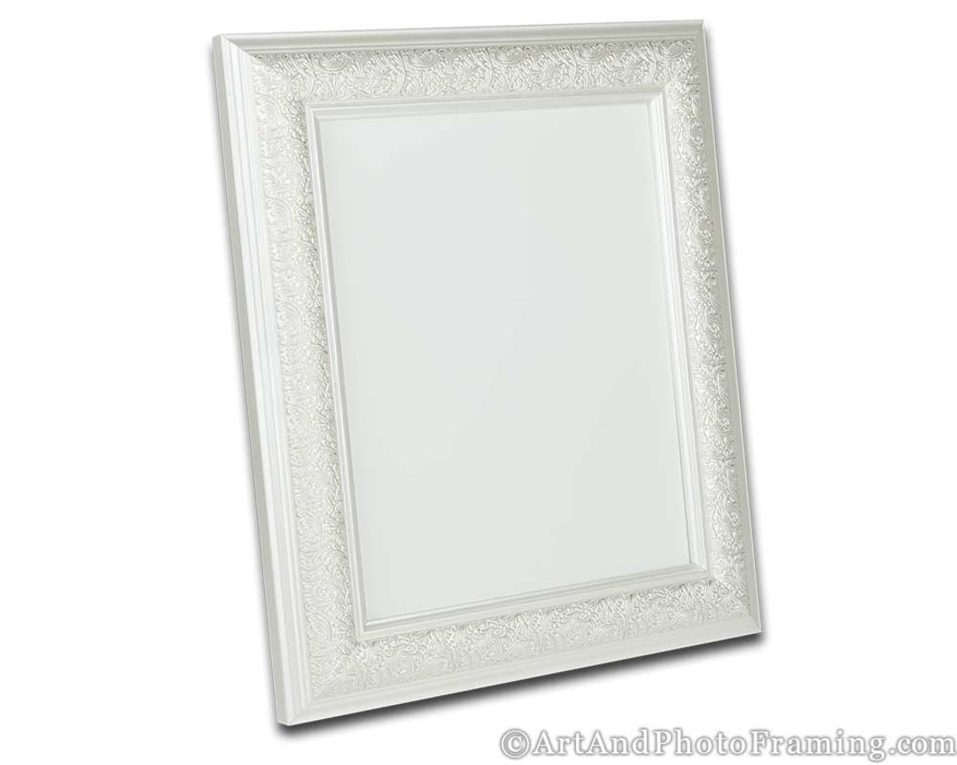 White Ornate Frame Custom Picture Frame Wood Picture Frame 8x10 Frame
