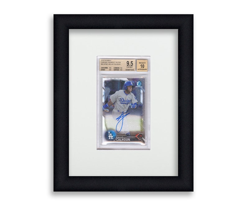 BGS Graded Card Frame Display One Opening Frame fitted for one BGS/BVG Graded Card Slab Baseball Card Trading Card Collectible Card White / Vertical