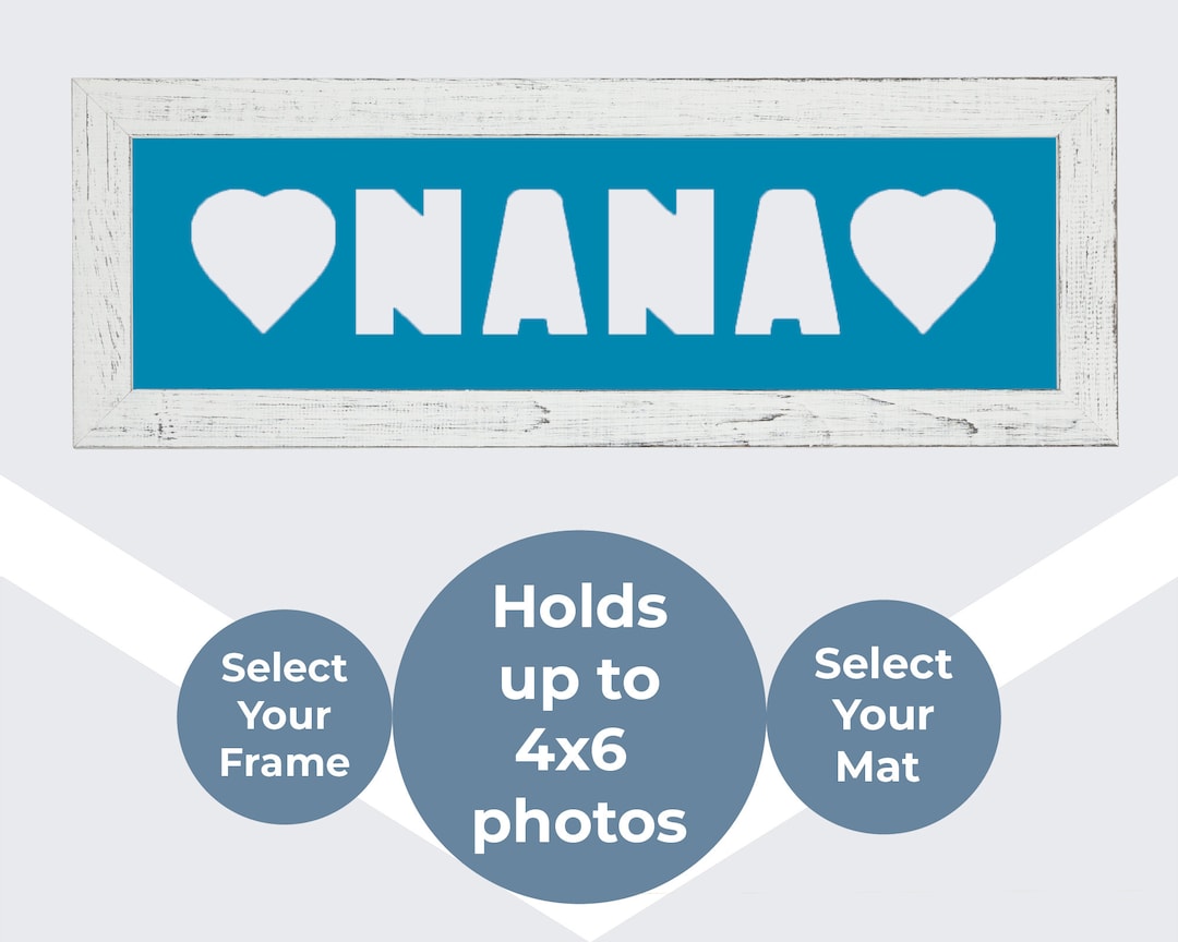 Nana Photo Collage Frame Word Art Gifts for Nana Letter Photo Etsy