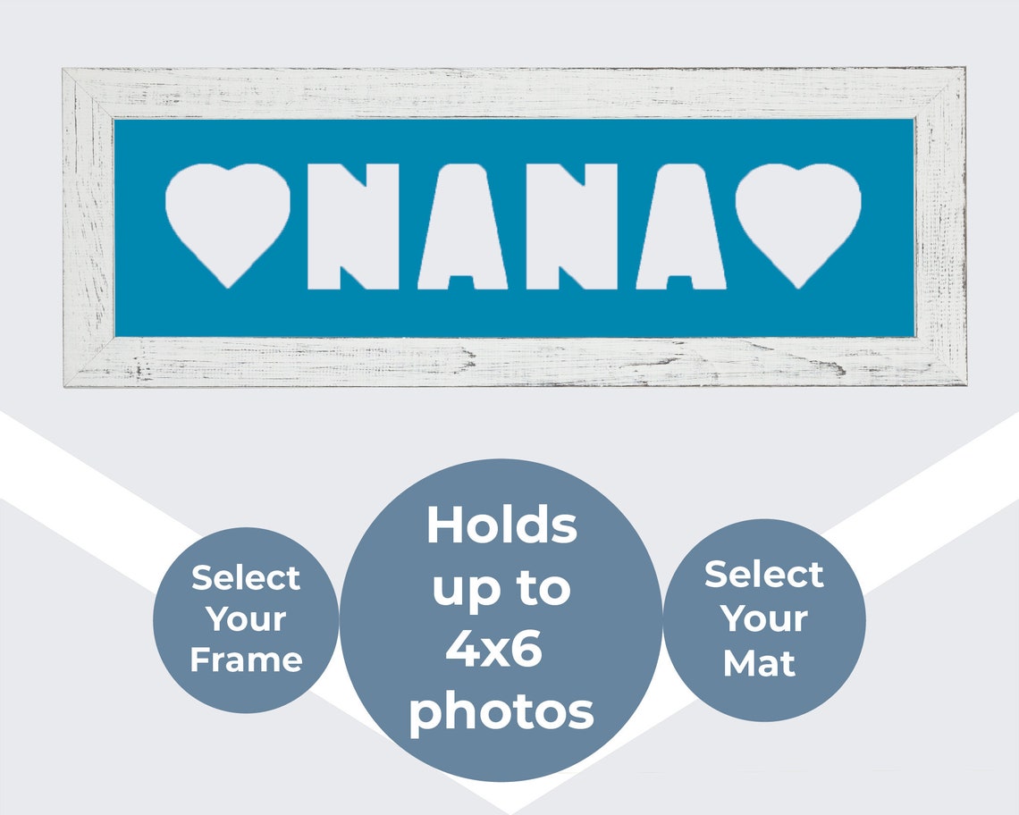 Nana Photo Collage Frame Word Art Gifts for Nana Letter Photo Etsy
