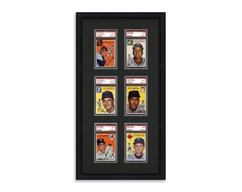 PSA Graded Card Frame Display 6 Opening Frame fitted for 6 PSA Graded Card Slabs | Baseball Card | Trading Card | Collectible Card