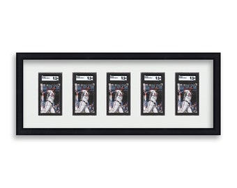 SGC Graded Card Frame Display 5 Opening Frame fitted for 5 SGC Graded Card Slabs | Baseball Card | Trading Card | Collectible Card