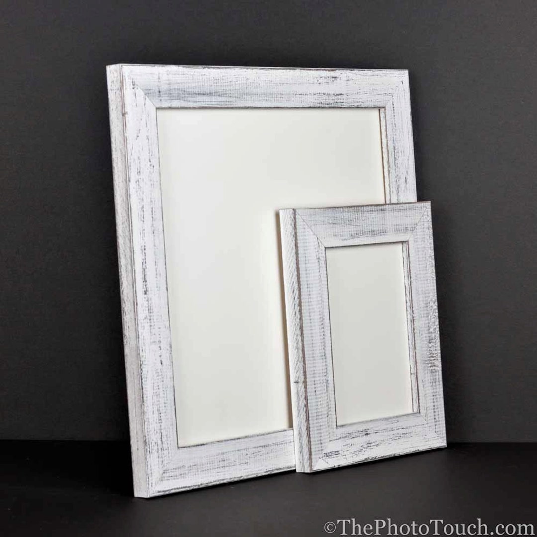 White Rustic Picture Frame Distressed Wood Picture Frames Wall Decor