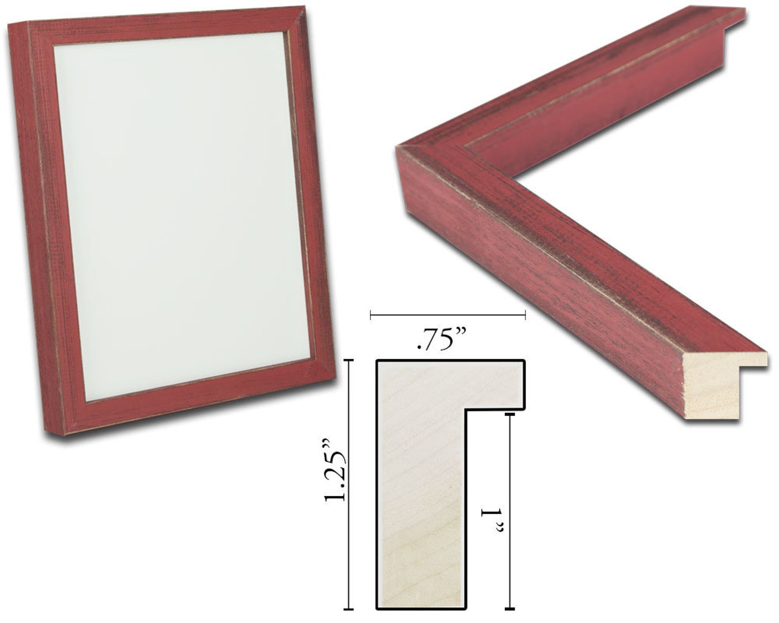 Red Picture Frame Barn Wood Picture Frame Rustic Home Etsy