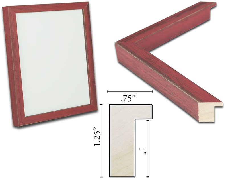 Red Picture Frame Barn Wood Picture Frame Rustic Home Etsy