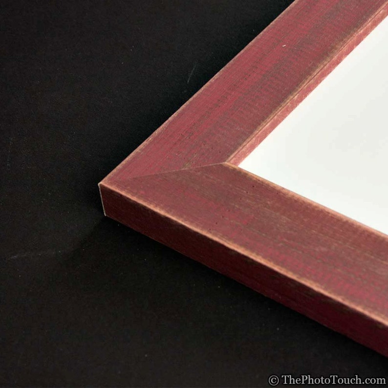 Red Picture Frame Rustic Reclaimed Distressed Barn Wood Style Etsy