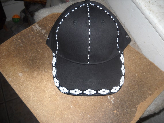 NEW Beautiful HAND CRAFTED Cap! Flowers Hand Embroidered Baseball Hat, Embroidered Denim Cap  main image 4