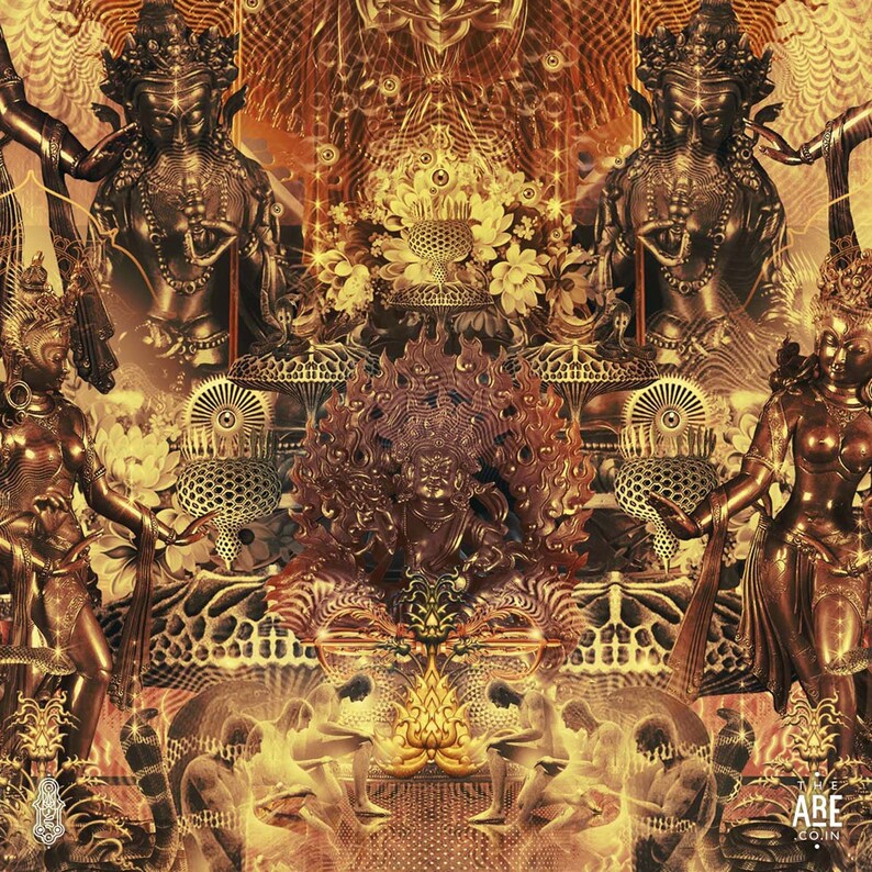 Celestial Buddha ArtVisionary Art Psychedelic Art Digital Etsy