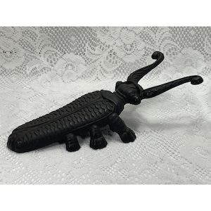 Vtg Cast Iron Bug Beetle Figural Boot Jack Tool  Shoe Horn Bootjack Mud USA 9”