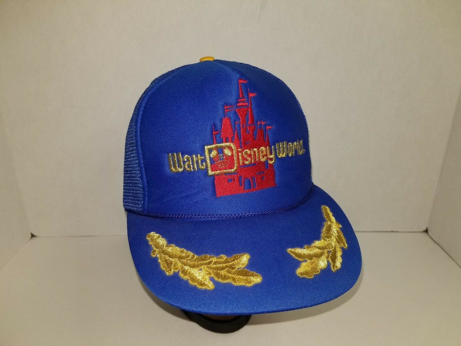 Vintage Walt Disney World Hat. Blue/Gold Hat Etsy