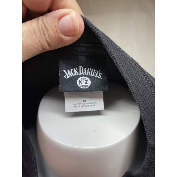 Jack daniels whiskey black t-shirt 100% cotton Si… - image 7