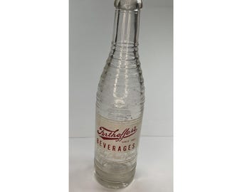 Garrafa de refrigerante vintage JOHN FORTHOFFER Mt Vernon Indiana ACL. Com rótulo de esmalte pirogravado.