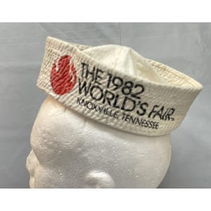 VTG 1982 Worlds Fair, Knoxville, TN. Cloth Sailors Hat Rare Collectible souvenir