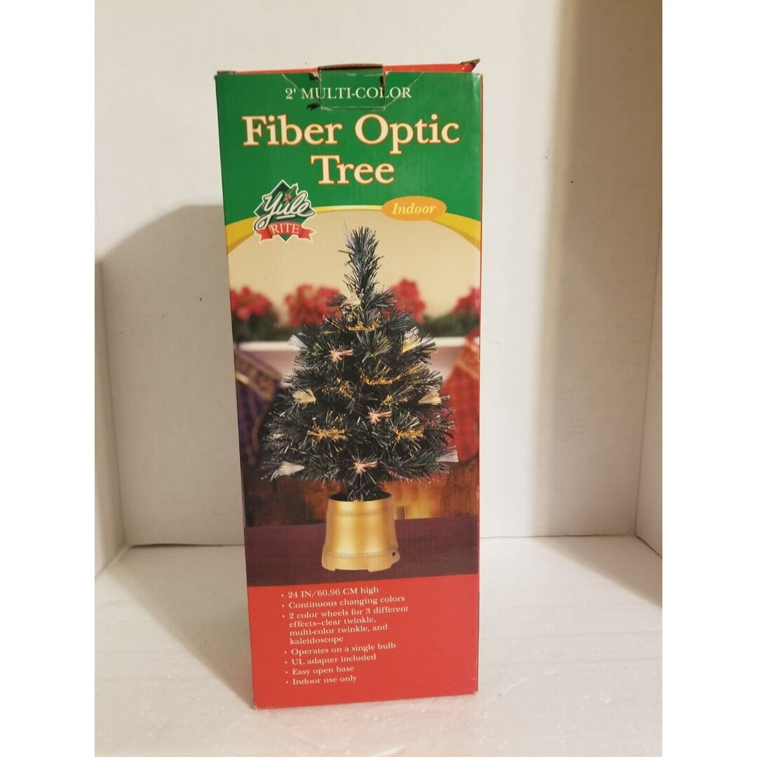 Vintage Yule Rite 2' Sparkle Fiber Optic Christmas Tree Etsy