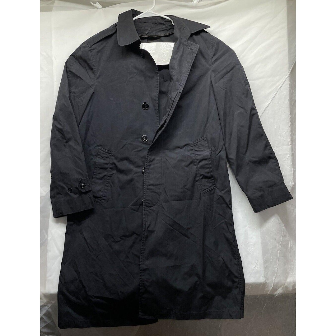 Vintage US Army All Weather Coat Trench Coat No Liner Black Size 36L - Etsy
