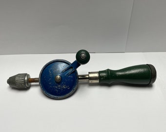 Vintage Compact Hand Drill, Egg Beater Style.