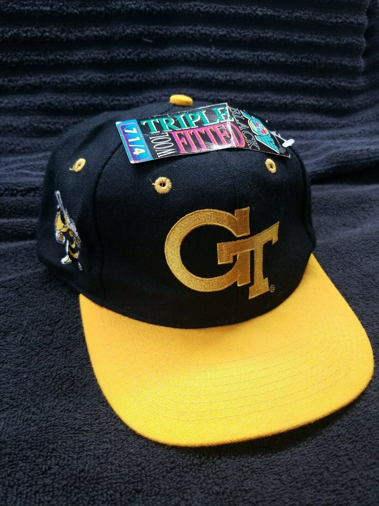 Vintage 80s Tech Yellow Jackets Hat Fitted 7 1/4 Etsy