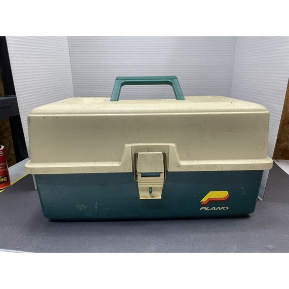 Vintage Plano Fishing Tackle Box Fisherman Green Plastic Box Opens to 3  Drawers -  Ireland