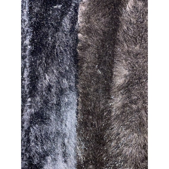 Vintage Black Faux Fur Coat With Mink Like Trim S… - image 4