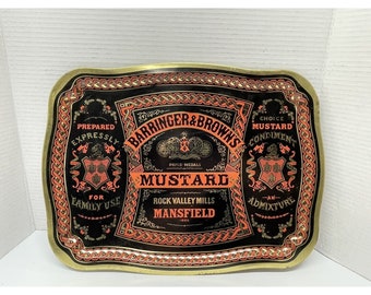 Vintage Barringer & Brown's Mustard Ad Serving Tray 16 7/8" X 12 5/8" England T1