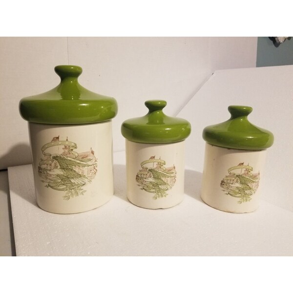 Olive Green Canister Etsy