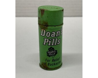 Vintage Pocket Size Doan's Pills Tin. Collectible Empty Advertising Tin.
