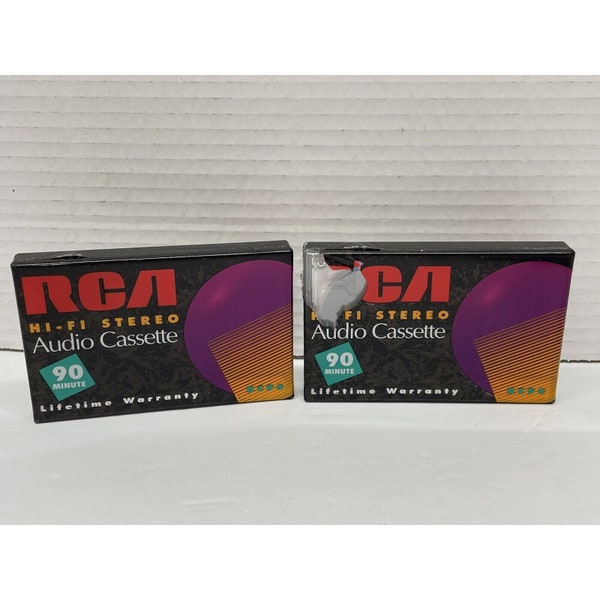 Lot Of 2 RCA RC90 Hi-Fi Stereo Audio Cassette 90 Minute NEW Hi Fi Stereo Sound