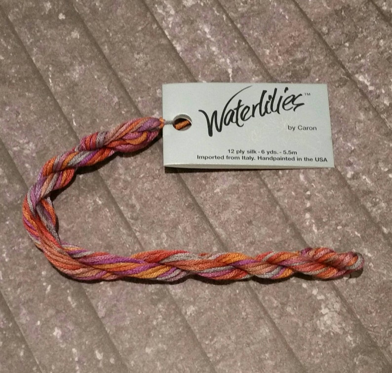 12 stranded 184 skein Caron WaterliliesSilk Embroidery Thread5.5mtrs Sheherezade