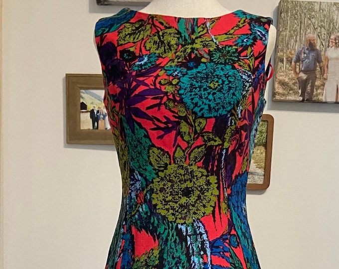 1960's Perfect Cocktail Party Fluted Dress