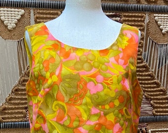 1970's Handmade Floral Dress