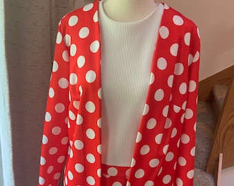 1960's Red Polka Dot Dress Set