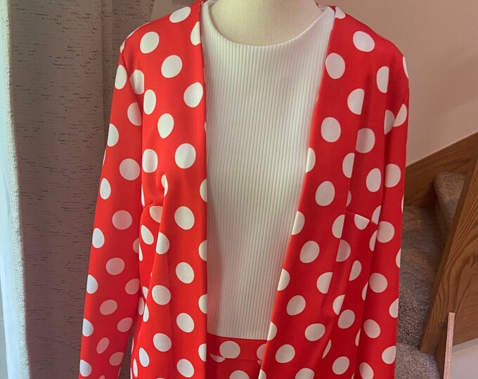 1960's Red Polka Dot Dress Set