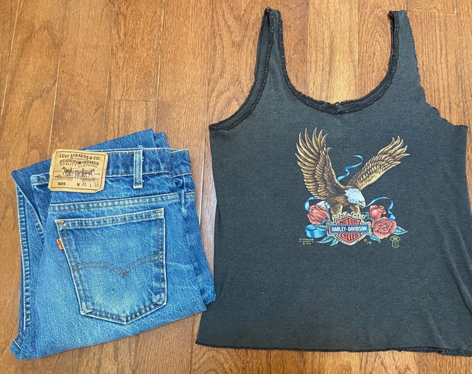 1988 3D Emblem Harley Davidson Tank Top