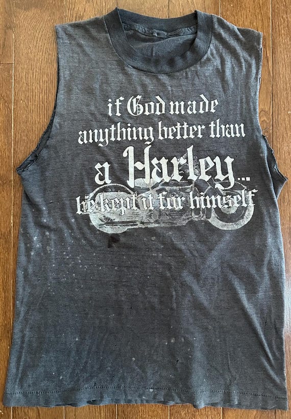 1980s If God Made Anything Better than a Harley Tee
