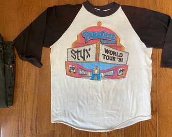 1981 Styx World Tour Raglan