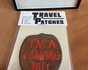 Deadstock "I'm A Camping Nut" Sew On Patch
