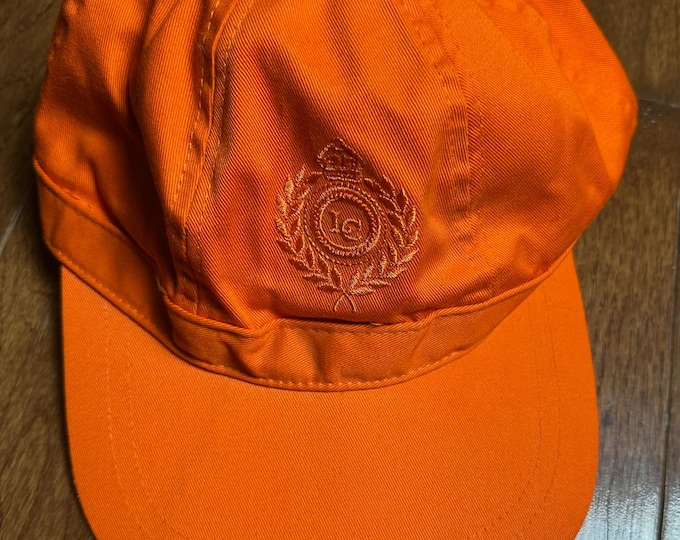 Vintage Liz Claiborne Orange Crest Cap Made in Taiwan