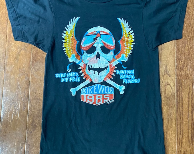 1985 Ride Hard, Die Free Bike Week Tee