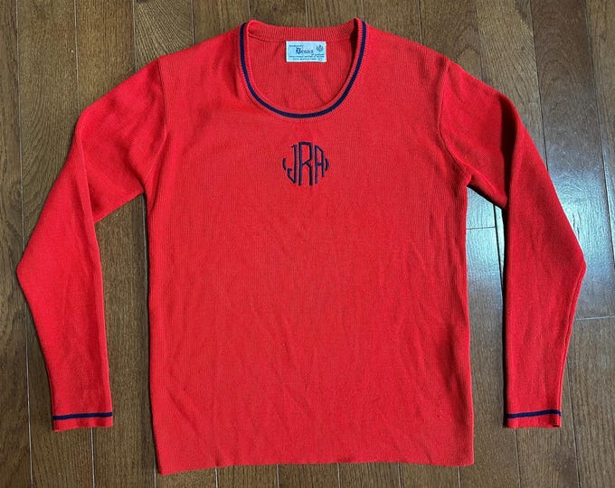 Vintage 1950s Style Hand-Frame Knit Sweater