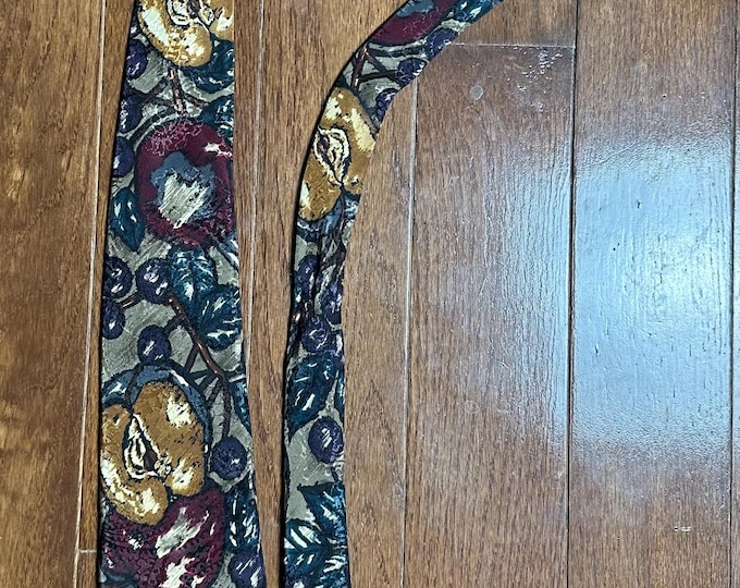 Vintage Towncraft Fruit Print Tie