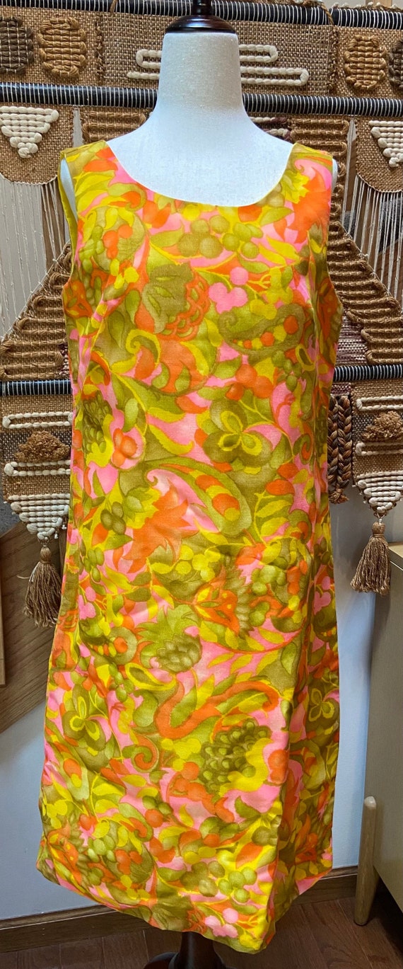 1970's Handmade Floral Dress