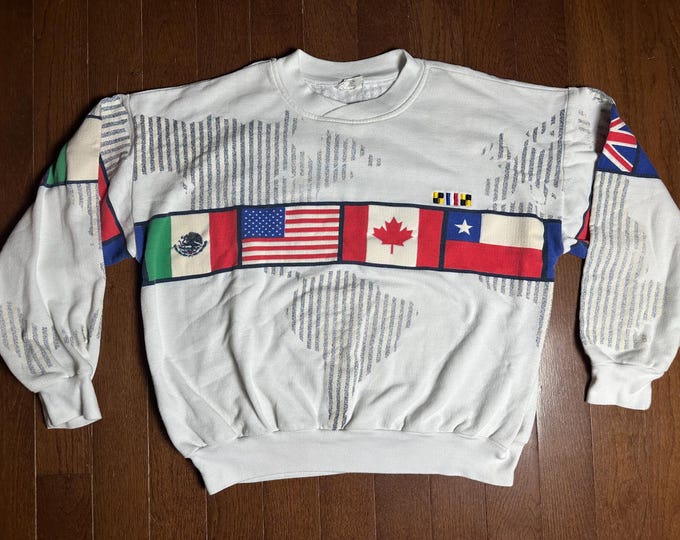 Vintage Bonnie Sportswear International Flags Sweatshirt