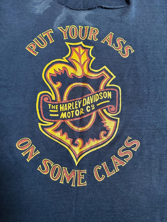 1970s Thrashed “Put your ass on some class” tee - image 1
