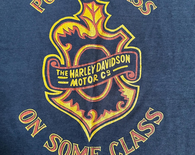 1970s Thrashed “Put your ass on some class” tee