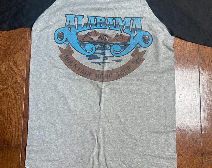 Vintage 1982 Alabama Mountain Music Tour Raglan T-Shirt